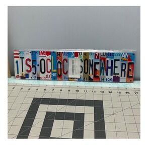 Its 5 O'Clock Somewhere License Plate‎ Bar Sign Metal Wall Decor 16x4 New